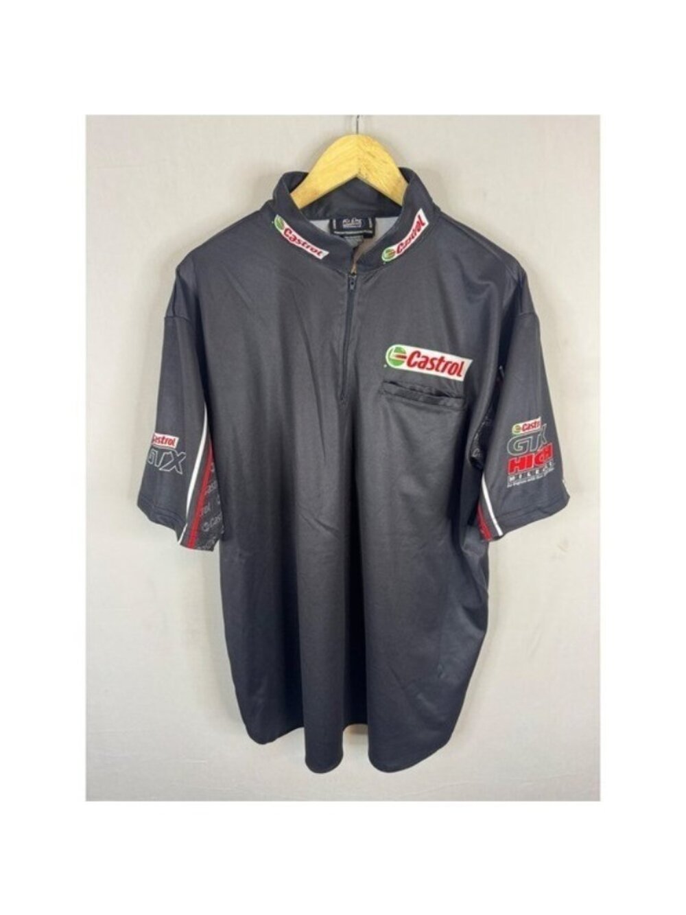 Fast Eddie Racewear Castrol GTX High Mileage Racing Polo Shirt Black XL Canada
